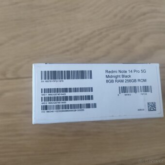 Xiaomi Redmi Note 14 Pro 5G 8GB/256GB Black- nový nevybalený - 2
