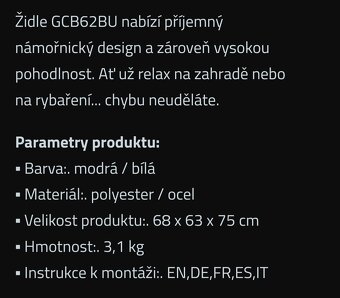 NOVÉ SKLÁDACÍ ZAHRADNÍ KRESLO- LEHÁTKO - 2