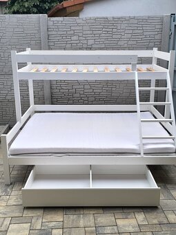 KOMPLETNÍ SESTAVA Z MASÍVU NELA BÍLÁ 160X200 CM - 2