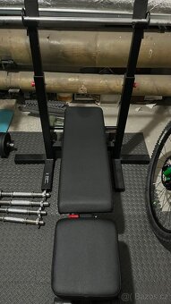 Činky 105kg (kov), lavice a osy - 2