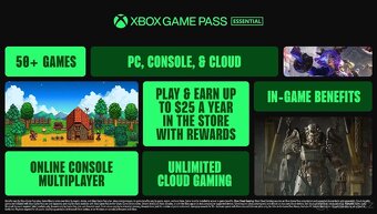 Xbox Game Pass Essentials (Core) 12 měsíců předplatné - 2