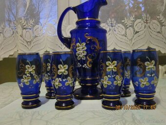 sada z Novoborského skla (džbánek + 6sklenic) - 2