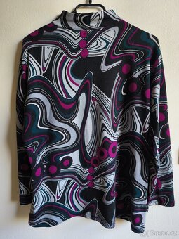 dámský vzorovaný pulovr se stojáčkem, vel.M - 2