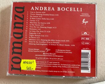 Andrea Bocelli - Romanza CD top stav - 2
