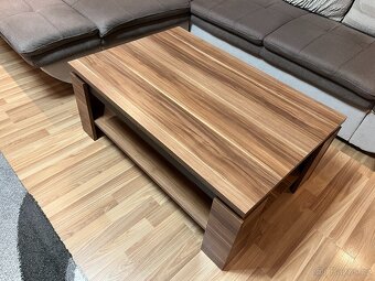 Konferenční stolek - ořech / černá - 2