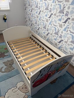 Děská poste se šuplíkem 160x80c AUTÍČK - 2