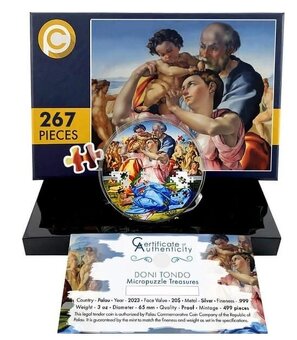 SLEVA Stříbrná mince 3 oz Doni Tondo¨MICROPUZZLE TREASURES - 2