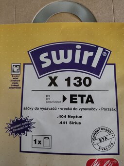 Swirl X 130 sáčky do vysavače ETA Neptun, Sirius - 2