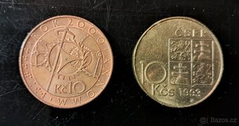 České 10tikoruny a 20tikoruny - 2