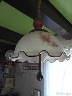 Stropni svítidlo se skleněným stínidlem - 2