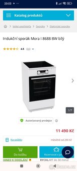 Indukční sporák Mora I 86 BW bílý - 2