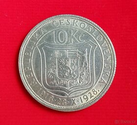 Stříbrná mince 10 korun 1918 - 1928 - 2