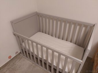 Dětská postýlka Ikea Sundvik 120x60 cm šedá - 2