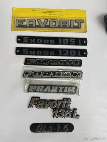 Nápis Škoda různé 105,120,Favorit. - 2