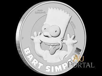 Stříbrná mince 1 Oz The Simpsons™ - Bart Simpson 2022 karta - 2