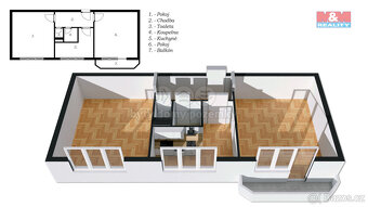 Pronájem bytu 2+1, 48 m², Prostějov, ul. J. B. Pecky - 2