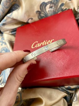 Love bracelet Cartier, vel.19,bílé zlato,diamant, CERTIFIKÁT - 2