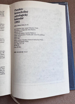 Pasekův kratochvilný astrologický kalendář 1992 - 2