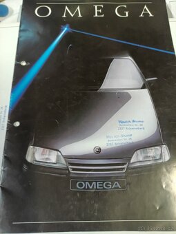 Prodám originální prospekty Opel Omega A - 2