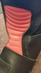 Motorkářské boty dámské, černo růžové na 38 nohu - 2