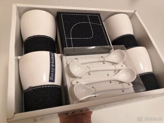 Set na kávu v riflovém kabátku, nové - 2