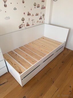 Na prodej: jednolůžková postel 100x200 na zakázku – bílá - 2