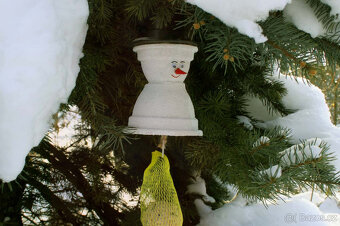 Krmítko pro ptáky terakota, ruční výroba - 2