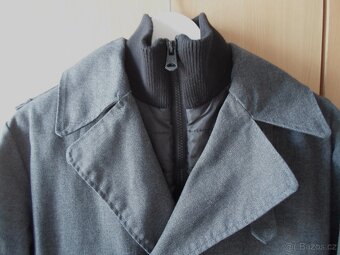 Šedý pánský kabát bunda - S - 2