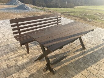 Zahradní lavička a stůl - 2