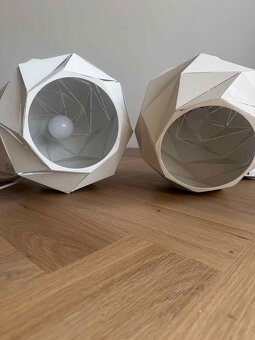 Závěsné svítidlo, celkem 2ks, bílé, E27, kov - 2