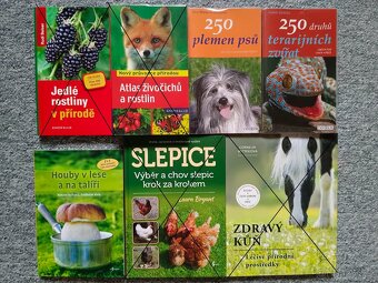 3) Prodám 15 knih - ptáci, kočky, psi, houby - 2