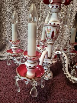 Porcelánový křišťálový lustr - 2