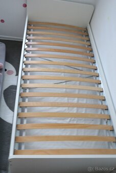 Rozkládací postel IKEA SLÄKT na 2x 90x200 + matrace,chrániče - 2