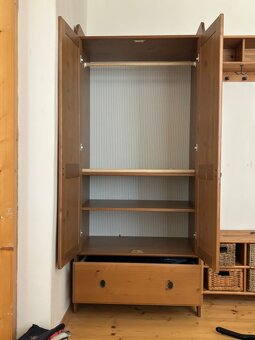 Skříň Leksvik IKEA, masivní borovice, mořidlo antik - 2