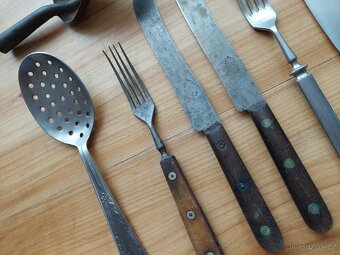 Konvolut nádobí - retro příbory secese, ČSR, England, SSSR - 2