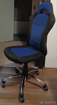 Kancelářské křeslo CESAR modré - kolečková židle - 2