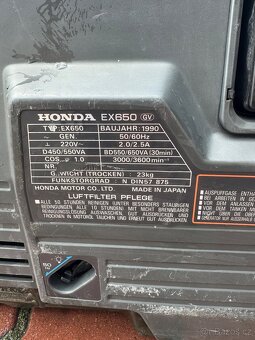 Elektrocentrála Honda EX650 - 2