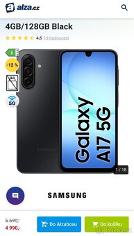 REZERVACE Samsung Galaxy A17 5G 4GB/128GB Black - 2