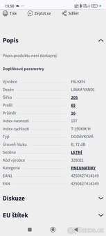 Falken L205/65 R16C Linam van01 107/105T - 2