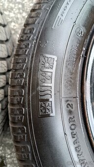 4 plechové disky 14" 4x108 s celoročními pneu - 2