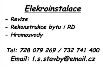 Provádíme Elektrikářské práce a revize - 2