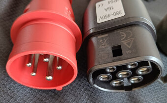 Nabíječka, nabíjecí kabel Typ 2 11kW 3F/1F, držák na zeď - 2