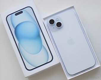 iPhone 15 Blue BATERIE 100% TOP - 2