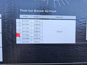 Přední clona Sun Blocker G2 - THULE - 3,8m - 2