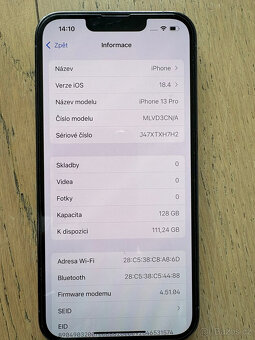 Apple iPhone 13 Pro 128GB Sierra Blue - jako nový - 2