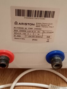Elektrický ohřívač vody Ariston, 2000 W, 10 litrů - 2