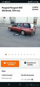 Koupím peugeot 405 kombi/break - 2