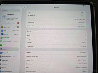 Ipad pro 13´ M4, Celluar Záruka Vodafone do 16.5.2026 - 2