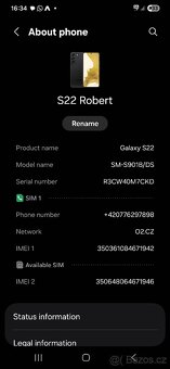 Samsung Galaxy S22 128 GB 5G v záruce - 2