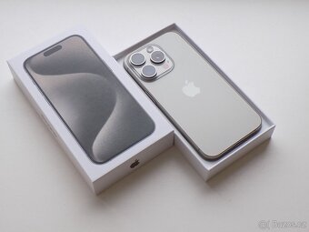 APPLE iPhone 15 Pro 128GB Přírodní titan - ZÁRUKA - TOP STAV - 2